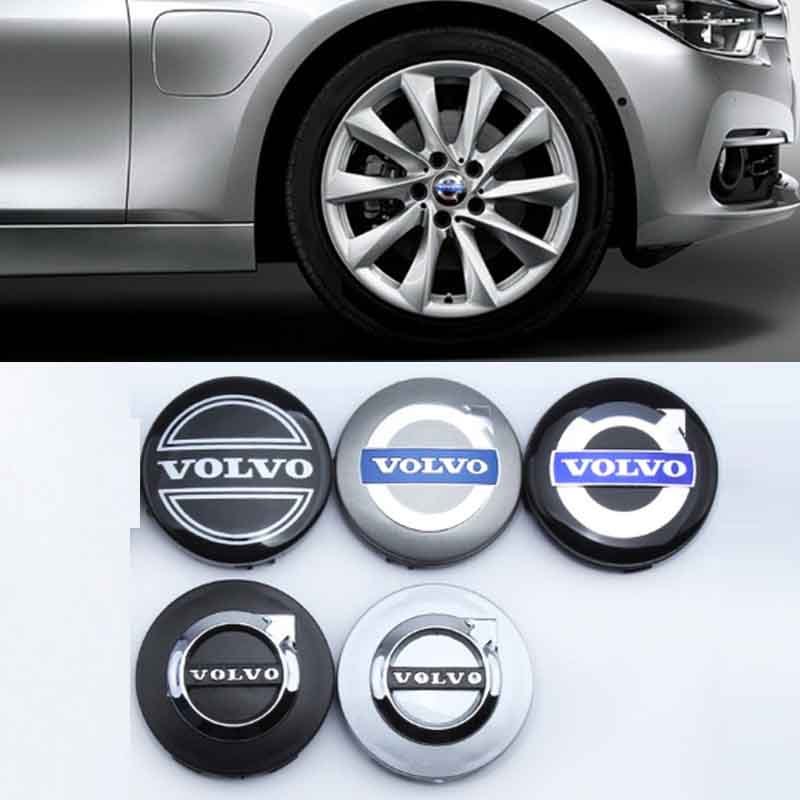 1/4pcs ฝาครอบดุมล้อเหมาะสําหรับ Volvo Hub Cap 64 มม.S60 S90 XC40 XC60 V90 S40 S80L ยางรถศูนย์