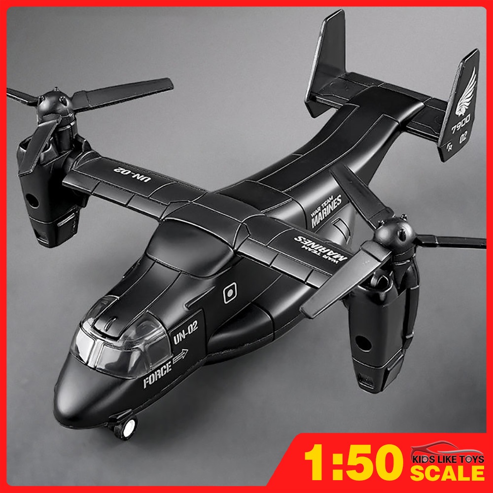 Klt Osprey โมเดลเครื่องบินจําลอง ยานพาหนะ Diecast โลหะอัลลอย ของเล่นสําหรับเด็กผู้ชาย