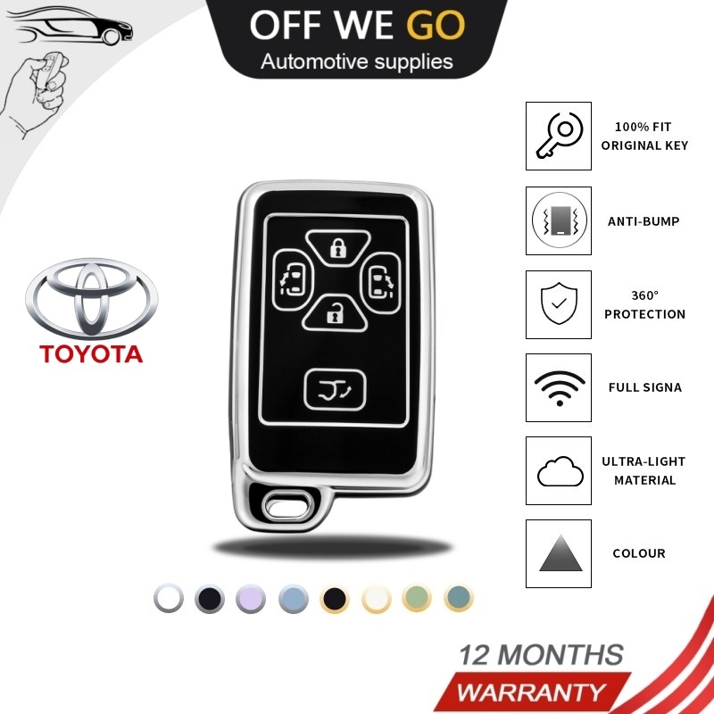 OFF WE GO toyota เคสกุญแจ rav4 previa alphard raize ฝาครอบกุญแจอุปกรณ์เสริม toyota previa 06/07 พวงกุญแจ alphard เคสกุญแจ