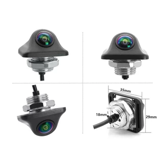 180 องศา 4K AHD1080p กันน้ํา Night Vision AHD CBVS CCD รถด้านหน้า/ด้านหลังดูย้อนกลับกล้อง