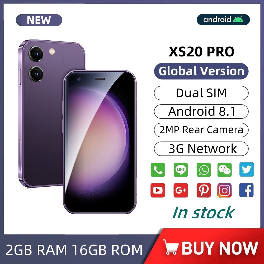 Global Version SOYES XS20 PRO Mini 3G สมาร์ทโฟน Quad Core 3.0 นิ้วหน้าจอ HD 2GB RAM 16GB ROM WIFI บลูทูธ GPS วิทยุ FM Dual SIM 1000mAh โทรศัพท์มือถือ Android