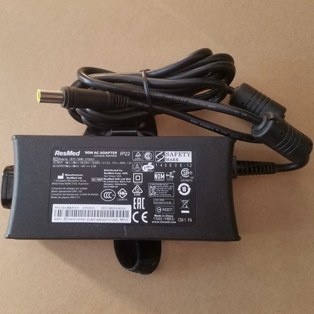 ResMed 90W AC Adapter MODEL 370001 แหล่งจ่ายไฟ Targer 24V 3.75A S90 S10 AirSense 10 AirCurve ราคา ถูกที่สุด ดีลบีเคเค