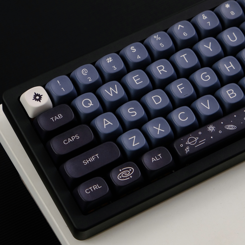 Xoa MOA Profile Keycaps GMK Galaxy Keycaps PBT Dye Sublimation keycap สําหรับ Keychron Q2 K2 Anne GH60 GK64 โป๊กเกอร์ 75 (เฉพาะปุ่มกด)