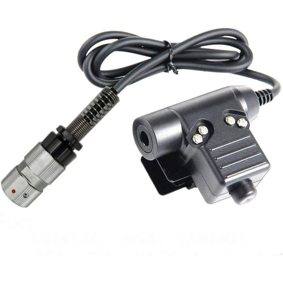 หูฟัง U94 PTT พร้อม U-329/U MIL-C-55116 ขั้วต่อ 6 พินสําหรับ AN/PRC-148 & AN/PRC-152