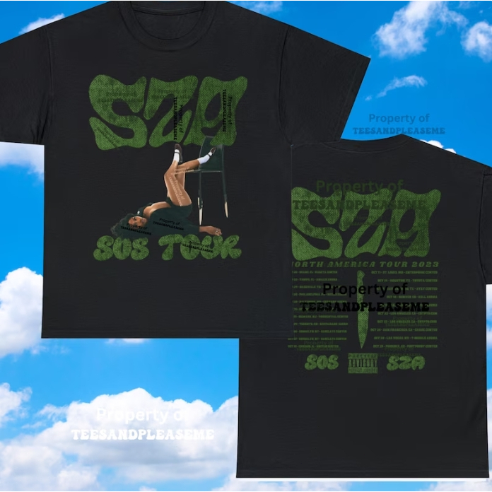 Sza SOS shirt เสื้อยืดพิมพ์ลายผ้าฝ้ายคุณภาพสูง SZA Fans Tee (แนะนําโดยอัลบั้มของ SZA SOS)