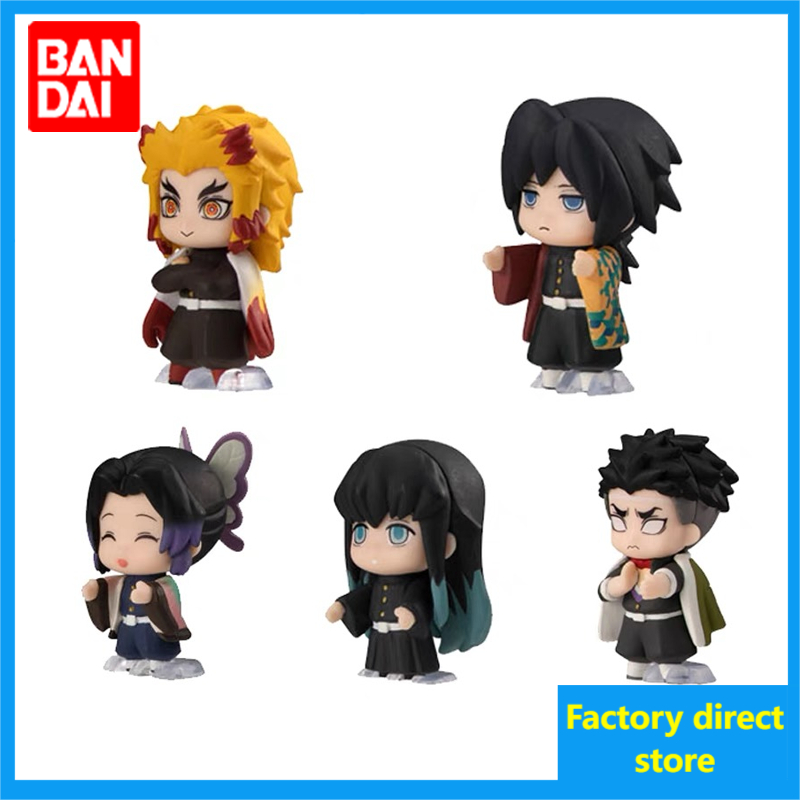 Bandai Gashapon Demon Slayers Small Figure 2 Kyojuro Hu Die Ren Tokito Muichiro ตุ๊กตาเครื่องประดับ