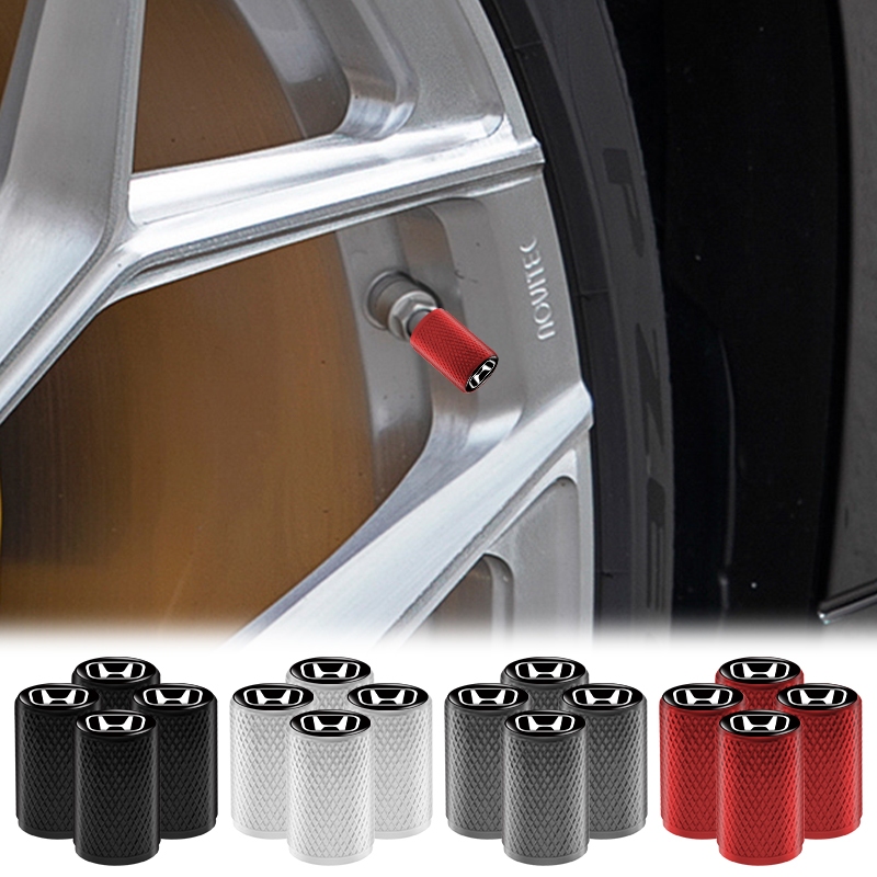 4 ชิ้นคุณภาพสูงรถยาง Air Cap สกรูทรงกระบอกรถรถจักรยานยนต์ล้อ Tyre วาล์วหมวกสําหรับ Honda TYPER Civic XR-V HR-V