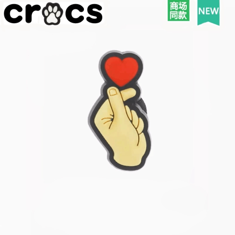 Crocs Hole รองเท้าดอกไม้อุปกรณ์เสริม diy รองเท้าหัวเข็มขัดอุปกรณ์เสริม crocs Zhibixing การ์ตูน Gesture ตกแต่งหัวเข็มขัด 666