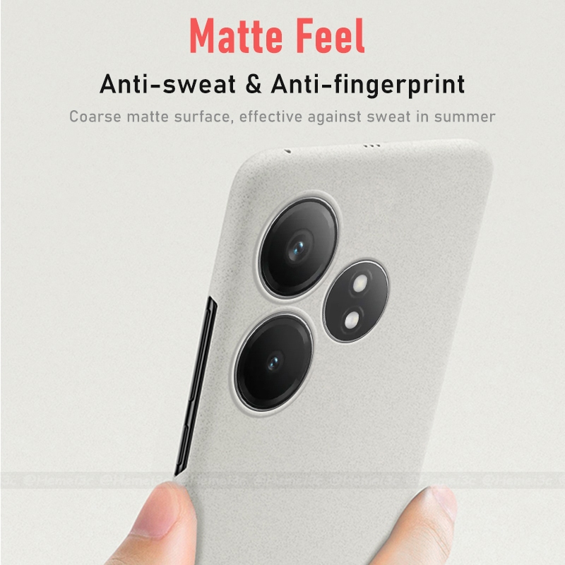 สําหรับrealme GT 6 6Tปลอกพลาสติกแข็งทรายเคสโทรศัพท์แบบบาง รูปที่ 4