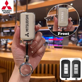 ปลอกกุญแจ Mitsubishi สไตล์เรียบง่าย สําหรับพวงกุญแจ Mitsubishi Triton/Pajero/Mirage/outlander