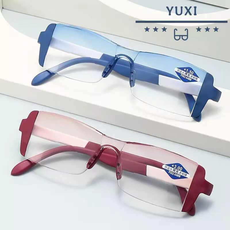 สนับสนุนขายส่ง แว่นอ่านหนังสือแบบ dual-light ความละเอียดสูง ใช้คู่ ใกล้-ไกล ป้องกันแสงสีฟ้า สําหรับสายตายาว