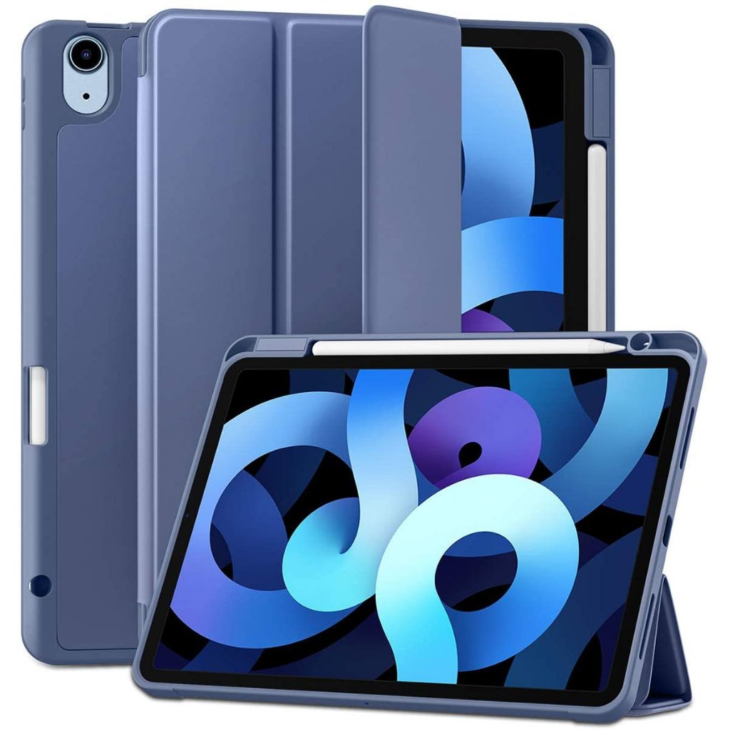 เคสสําหรับ iPad Mini 4 5 6 iPad Air 2 3 4 5 Pro 11 7th 8th 9th 10th 10.9 สามพับขาตั้งกันกระแทกเคสซิลิคอนอ่อนพร้อมช่องเสียบปากกา