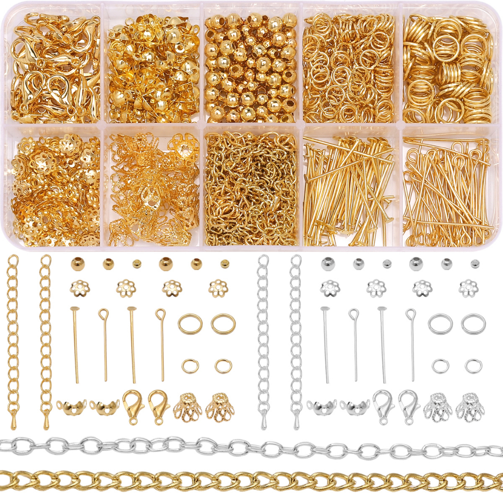 10 กริดโลหะมือถือสร้อยคอสร้อยคอ Jewlery อุปกรณ์เสริมทําชุดสําหรับ DIY สร้อยข้อมือสร้อยคอ Jewlery ผลก