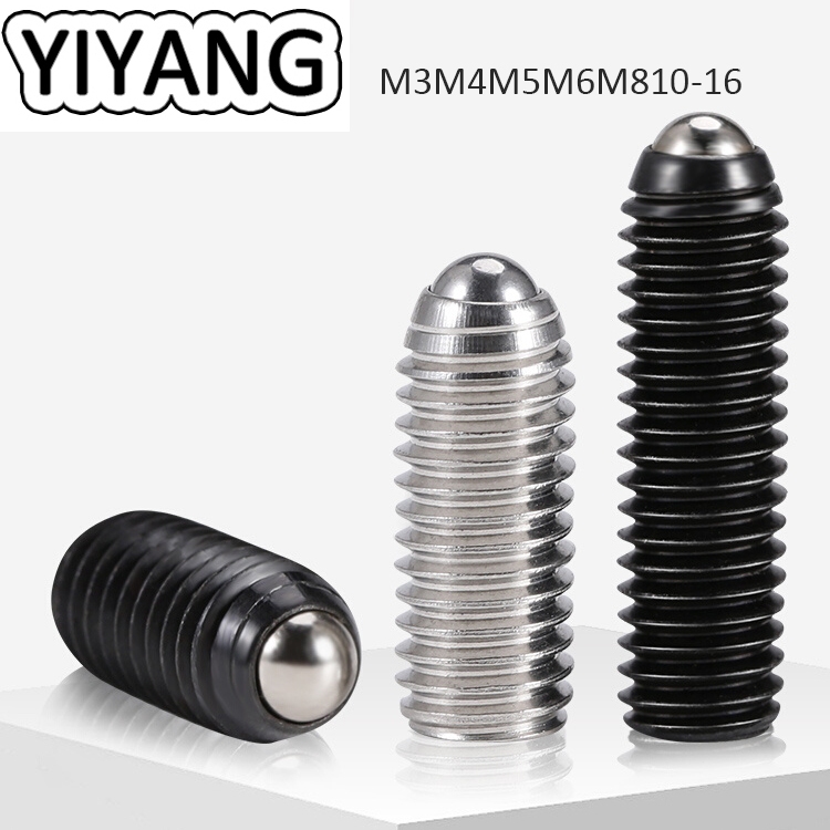 Hex หกเหลี่ยมซ็อกเก็ต Ball Point ชุดเหล็กคาร์บอนฤดูใบไม้ผลิ Ball Plunger ชุดสกรู M3M4M5M6M810-16