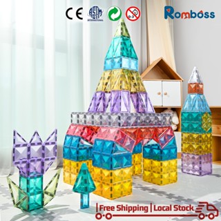 Romboss บล็อคตัวต่อแม่เหล็ก รูปกระเบื้อง หลากสี ของเล่นเสริม…