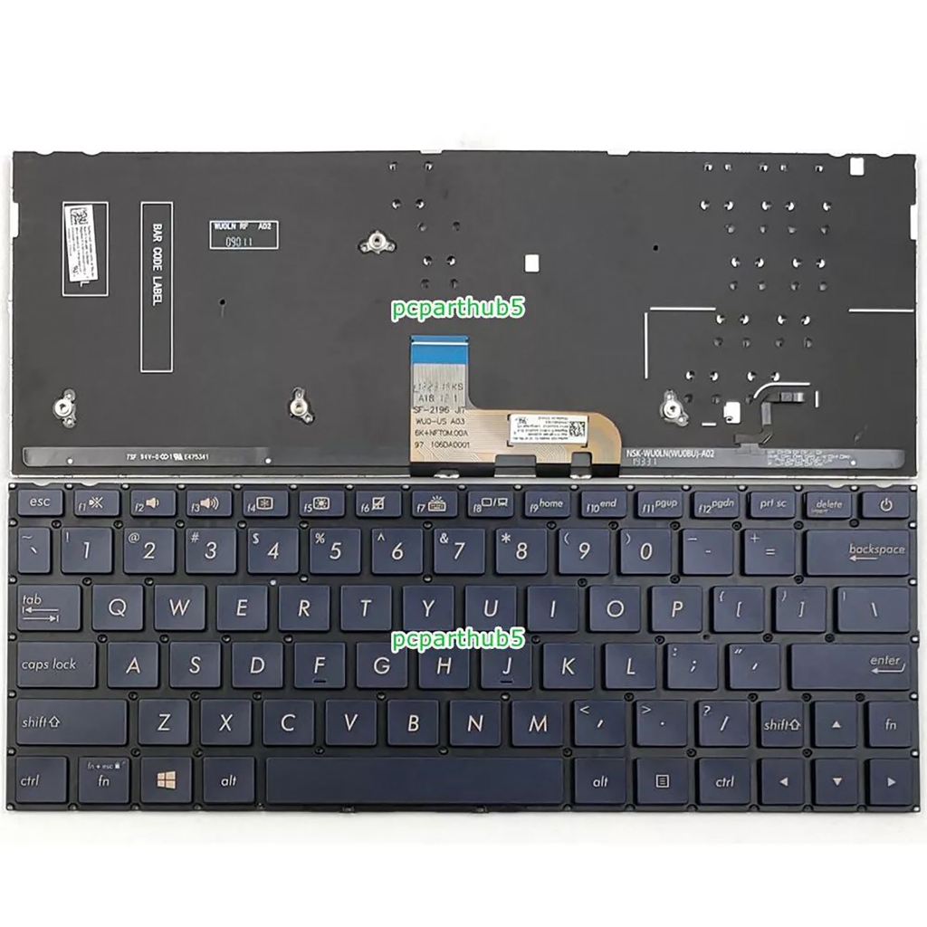 สําหรับ Asus ZenBook UX333 UX333FA UX333FN U3300F U3600F คีย์บอร์ด US Backlit