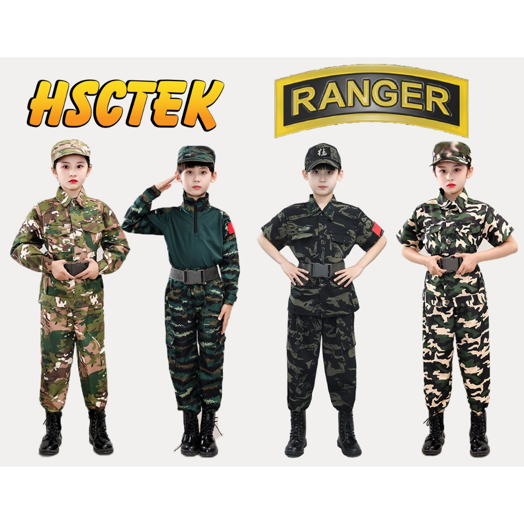 ชุดทหารเด็ก ชุดพราง ชุดทหาร ทหารหญิง ชุดลายพราง ชุดทหารหญิง ชุดยุทธวิธี ชุดฝึกพราง เสื้อทหารบก หมวก แจ็คเก็ต เข็มขัด