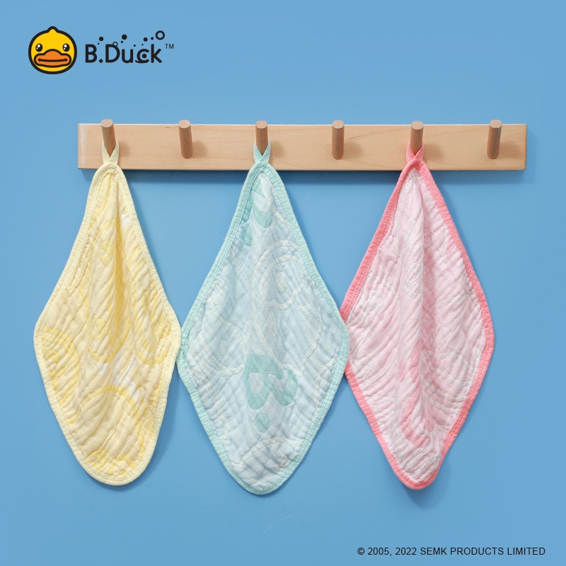 B.duck ผ้าขนหนู Series ผ้าขนหนูสี่เหลี่ยมผ้าเช็ดมือเด็กผ้าเช็ดหน้าเด็กผ้าขนหนูเหงื่อ 26 ซม. ขนาด