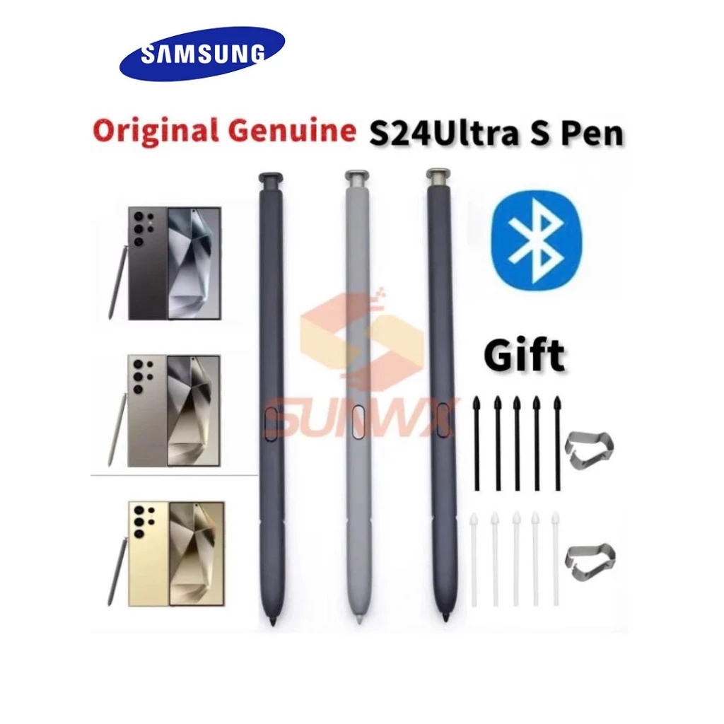 Original Samsung Galaxy S24 Ultra Touch Screen Stylus S Pen Pencil s24Ultra พร้อมฟังก์ชัน Bluetooth รองรับคําสั่งอากาศ