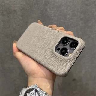 หรูหราหนังป้องกันกล้องเคสโทรศัพท์สําหรับiPhone 15 16 17 Pro Max 11 12 13 14 Pro Max PlusปลอกธุรกิจVINTAGE Hardปกหลัง