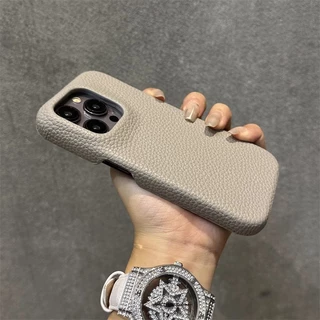 หรูหราหนังป้องกันกล้องเคสโทรศัพท์สําหรับiPhone 15 16 17 Pro Max 11 12 13 14 Pro Max PlusปลอกธุรกิจVINTAGE Hardปกหลัง