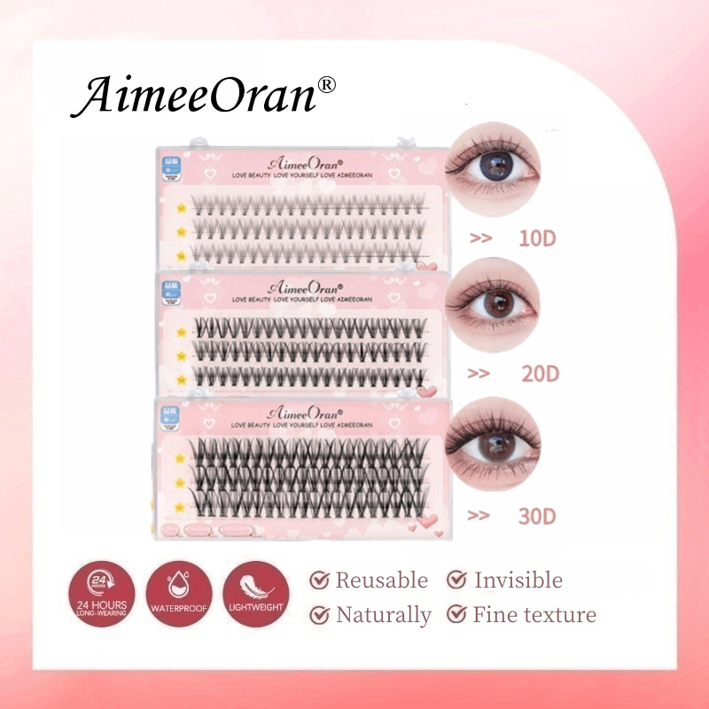 [ซื้อ 5 แถมกาว] AimeeOran Lvcheryl หุ่นไล่กาผม Grafted Extension 10D / 20D ขนตาปลอมส่วนบุคคล 0.1 มม. 60 ชิ้น