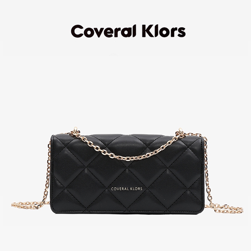 COVERAL KLORS Retro Diamond Chain Bag Chanel Style Cross-body Square Bag All-Match Shoulder Armpit Bag