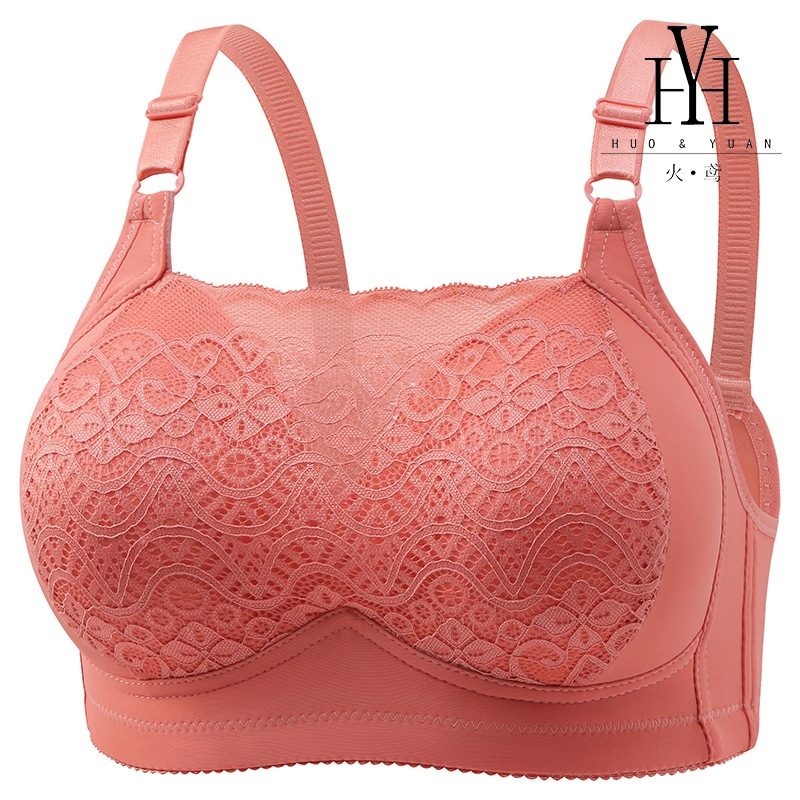 Huoyuan[ready Stock] 36C-46C ผู้ผลิตแหล่งขายร้อนการค้าต่างประเทศที่ไม่มีสายหนังบางแม่พิมพ์ถ้วยชุดชั้นในสบายสี่ปุ่มชุดชั้นในสตรี