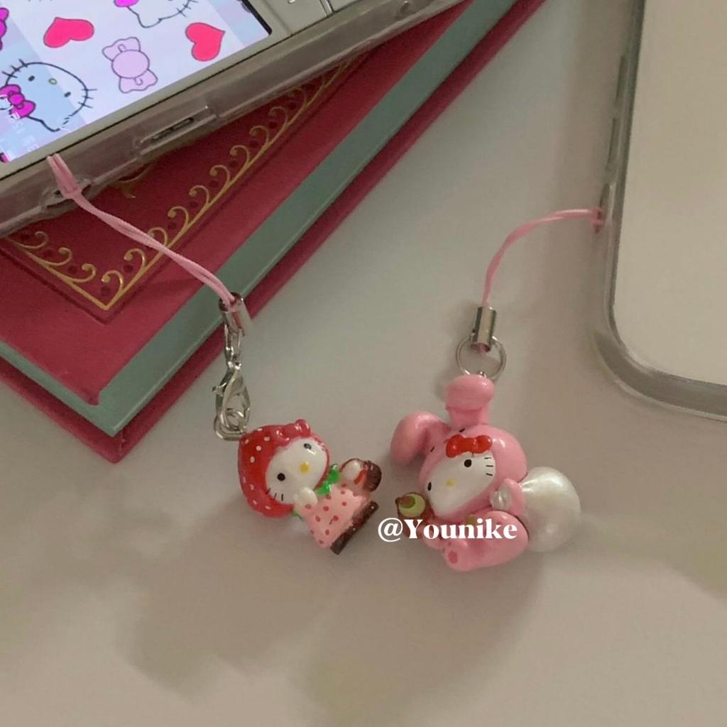 หวานสาวน่ารักสีชมพู Tender Lucky ตุ๊กตาน้อยจี้โทรศัพท์มือถือตกแต่ง AirPods จี้ All-Match โซ่โทรศัพท์มือถือ