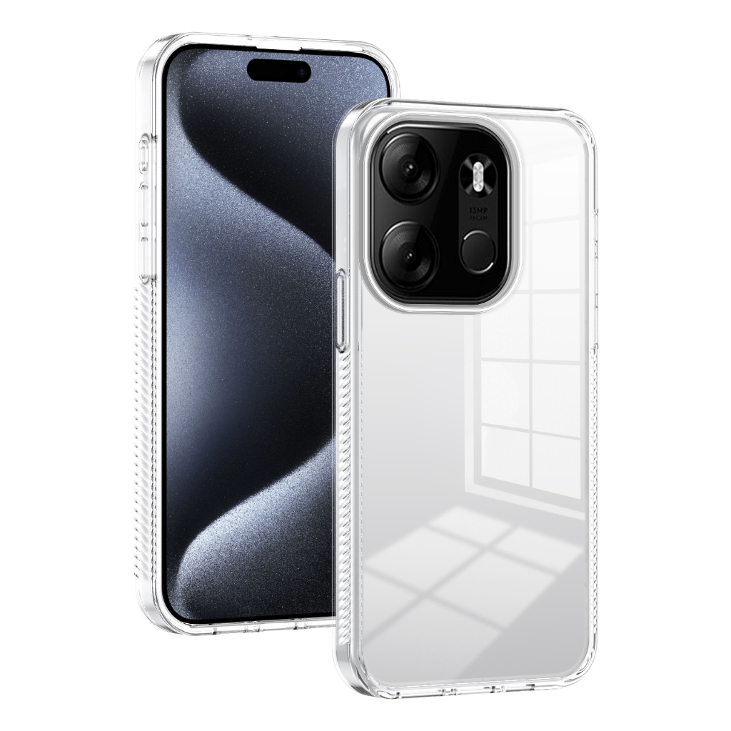 สําหรับ Tecno Spark Go 2023 /Infinix Smart 7 /Infinix Smart 7 X6515 ,โปร่งใสสูง, ลายนิ้วมือไม่ติด, คุณภาพสูง, เคสป้องกันโทรศัพท์