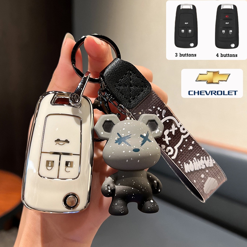 Tpu ฝาครอบกุญแจรถสําหรับ Chevrolet Cruze/Sonic/Trailblazer/Colorado/Captiva 3/4 ปุ่ม key Case Keyless Smart Entry key