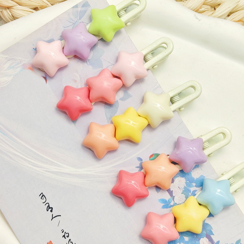 กิ ๊ บติดผมดาวน ่ ารัก Bangs Side Star Hairpin Headdress กิ ๊ บฉีกเป ็ ด Beak