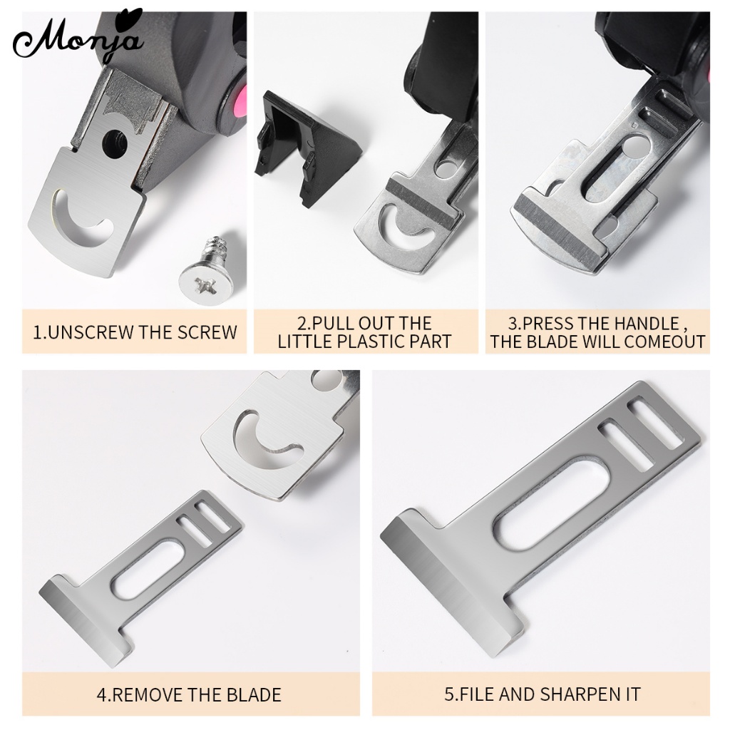 Monja กรรไกรตัดเล็บอเนกประสงค์ กรรไกรตัดเล็บปลอม รูปปรับปลอมเล็บ ความยาวที่วัดได้ - รูปที่ 6