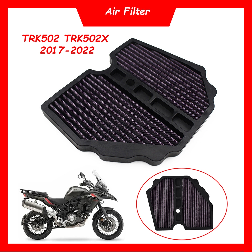 เครื่องยนต์รถจักรยานยนต์เครื่องกรองอากาศไหลสูงผ้าไม่ทอกรองอากาศสําหรับ Benelli TRK502 TRK502X TRK 502 2017-2022