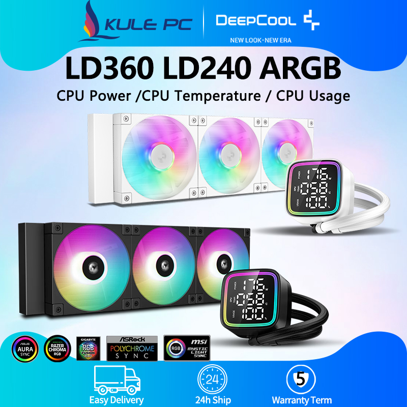 Deepcool LD360 LD240 เมนบอร์ดพัดลมระบายความร้อน CPU Aio ดิจิทัล 120 มม. ARGB CPU สําหรับ Intel LGA11