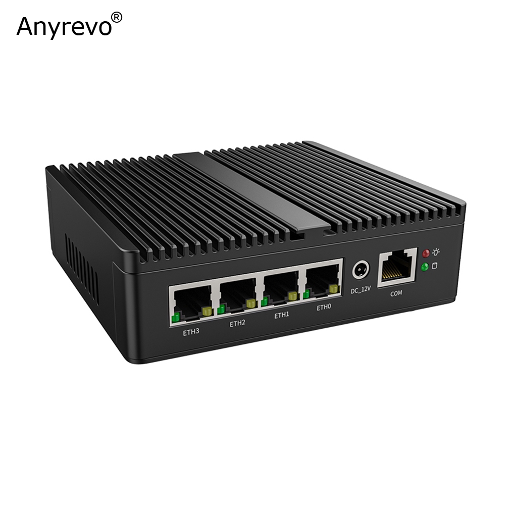 Fanless Quad Core Mini PC Intel N6000 N5105 J5040 พร้อม 4 x Intel i226 2.5G Soft Router HDMI DP pfSe