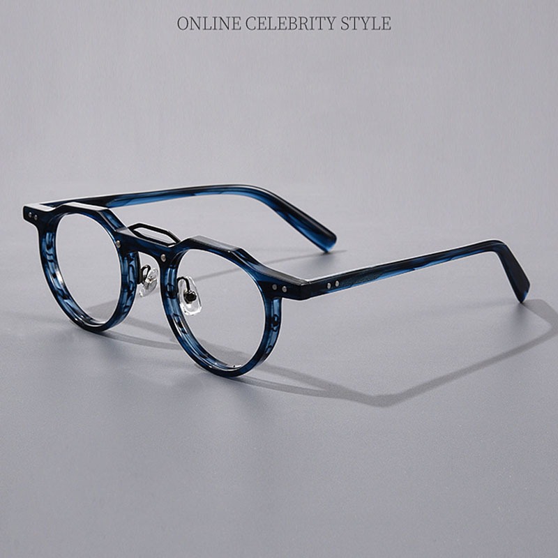 แฟชั่น Handmade คุณภาพสูง Acetate กรอบแว่นตาสําหรับผู้ชายผู้หญิง Retro รอบกรอบแว่นตา KBT98002T