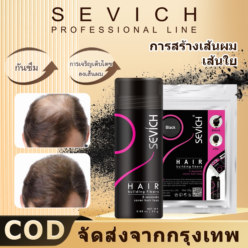 SEVICH ผงไฟเบอร์สร้างผมร่วง 25 กรัม
