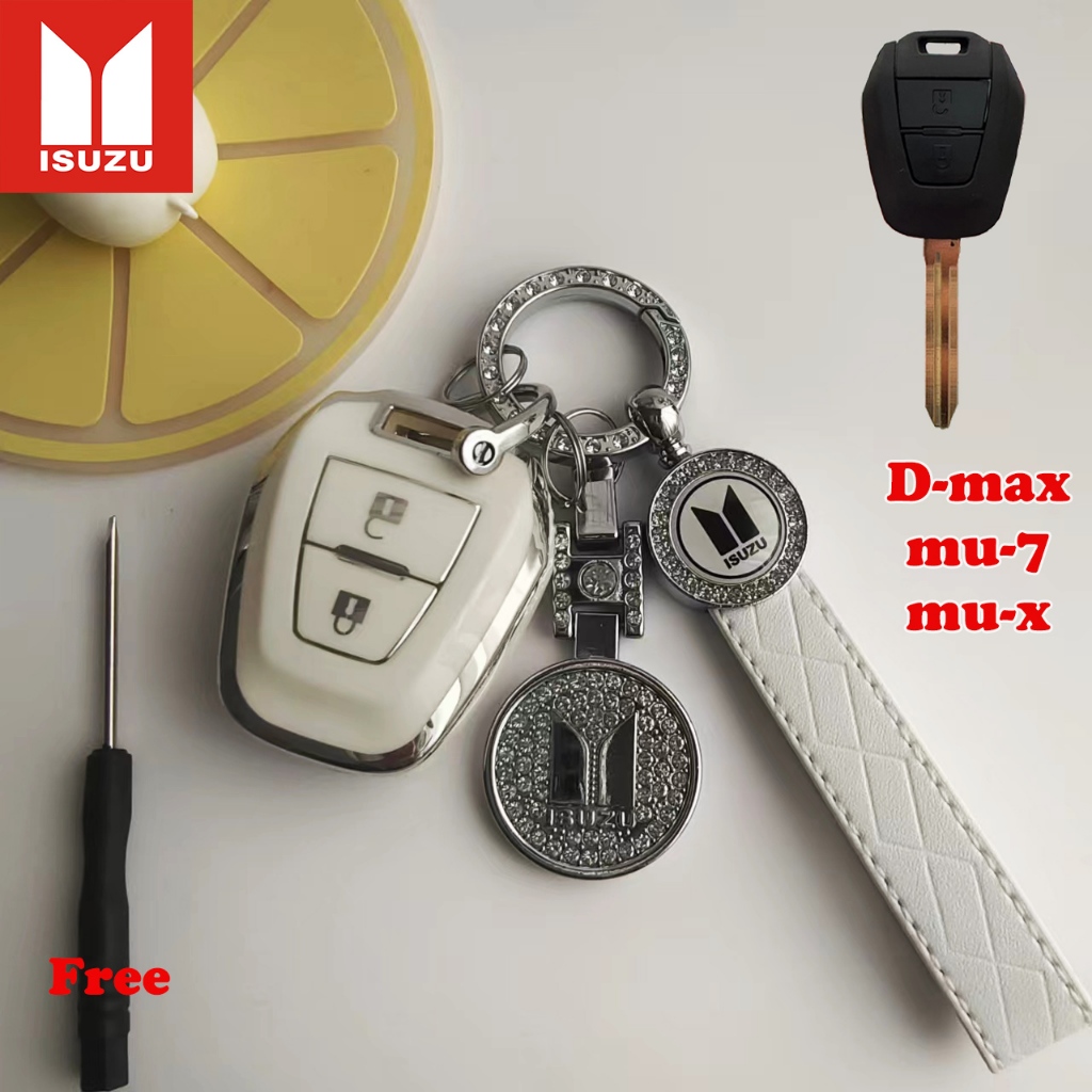 ปลอกกุญแจ Isuzu ปี2012-2019 Isuzu D-max mu-7 mu-x พวงกุญแจเคสกุญแจ