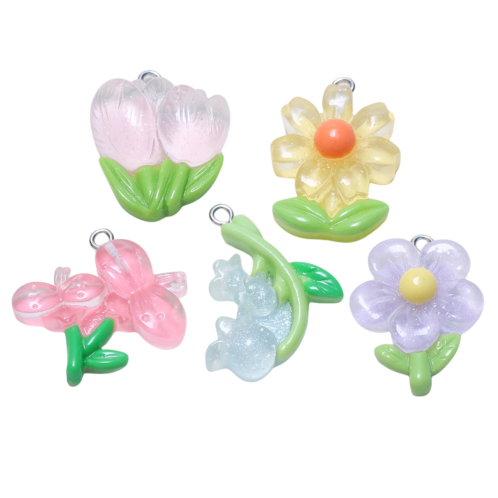 1 ชิ้นยิ้มดอกไม้ Flatback จี้น่ารักดอกทานตะวันเรซิ่น Charms DIY เครื่องประดับทําค้นหา
