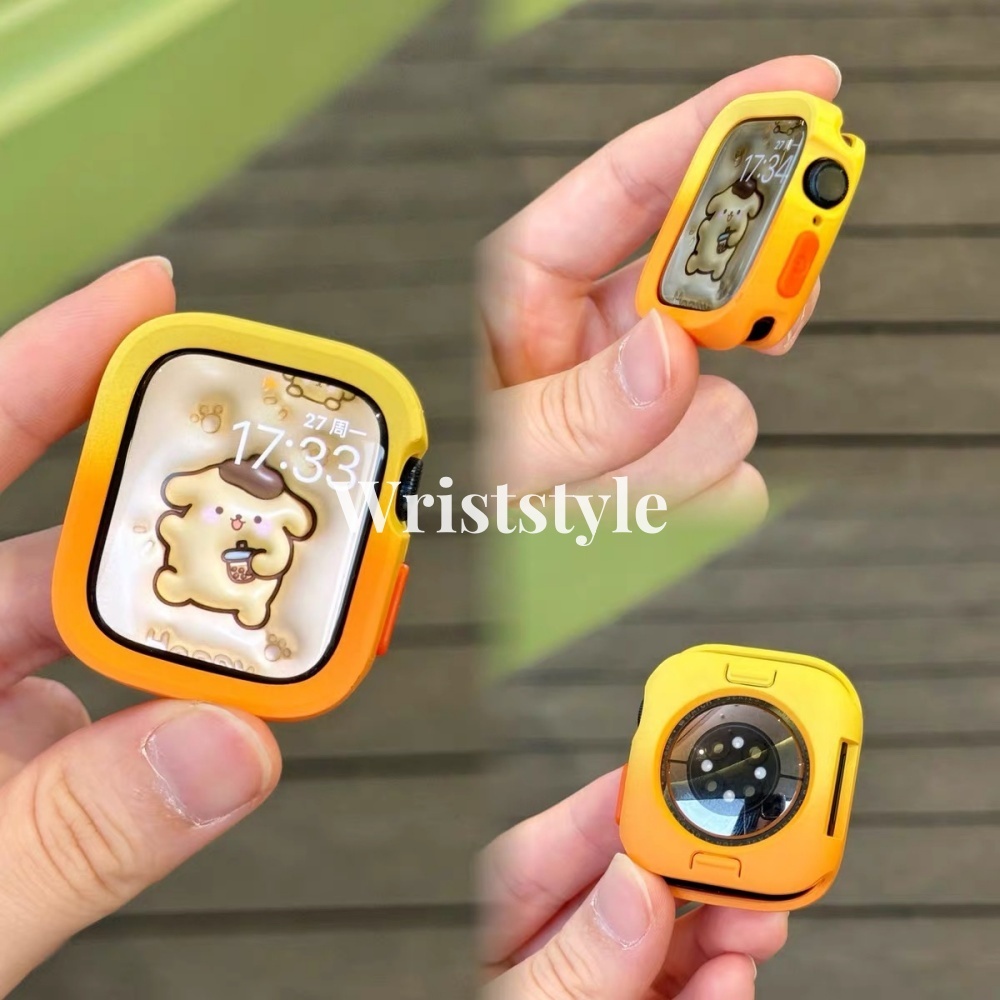 สีไล่ระดับสีcrash-proofสําหรับapple Watch S9/8/7/6/5/4 SE2 ULTRAคุณภาพสูงShock-proof soft CaseสําหรับIWatch 49MM 45 44 41 40 Scratch-proof TPUกรณี