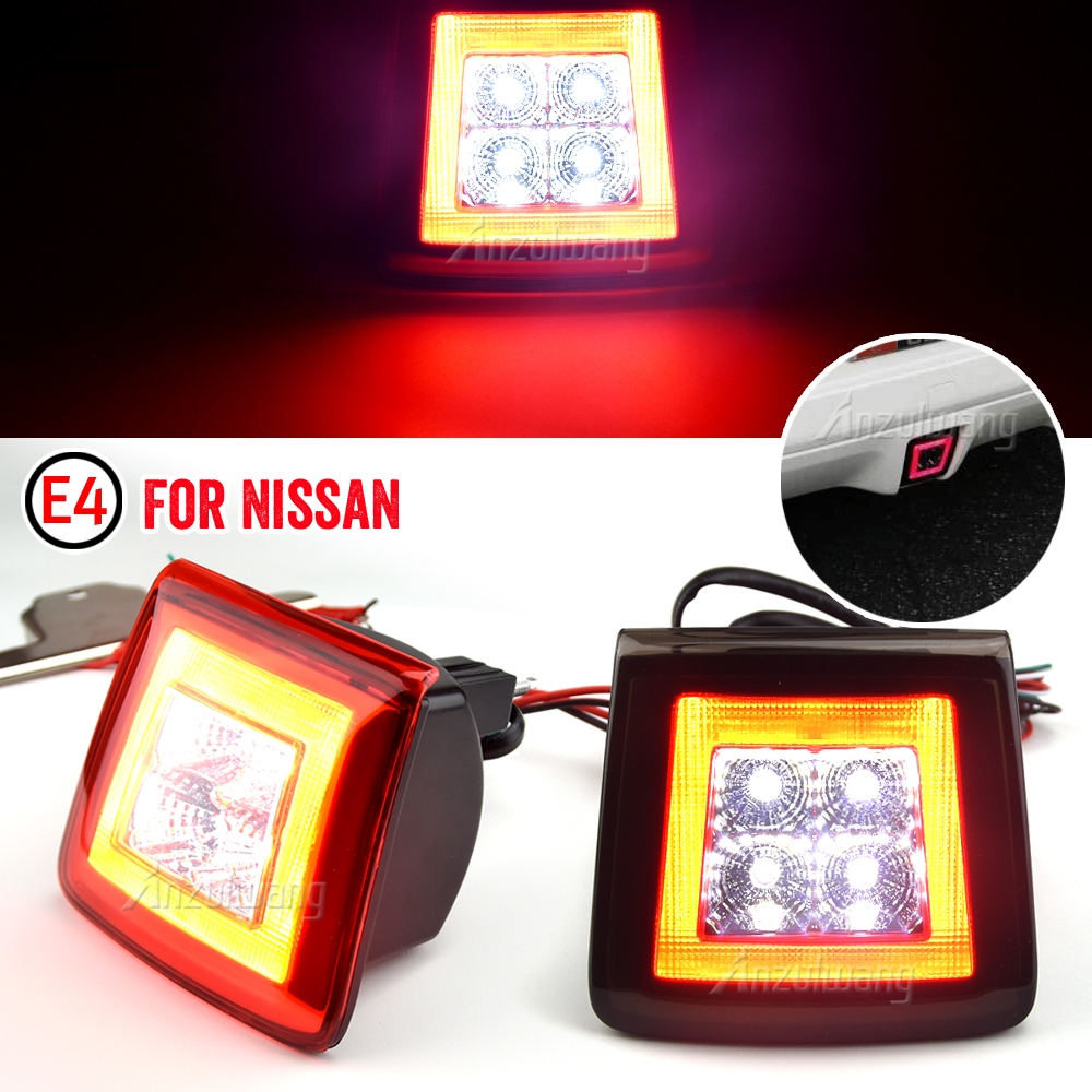 สําหรับ 2009-up Nissan 370Z &amp; 13-17 Juke Nismo LED ชุดไฟตัดหมอกด้านหลัง, LED สีแดงเป็นเบรค/ด้านหลังหมอกและ LED สีขาวเป็นสํารองย้อนกลับ