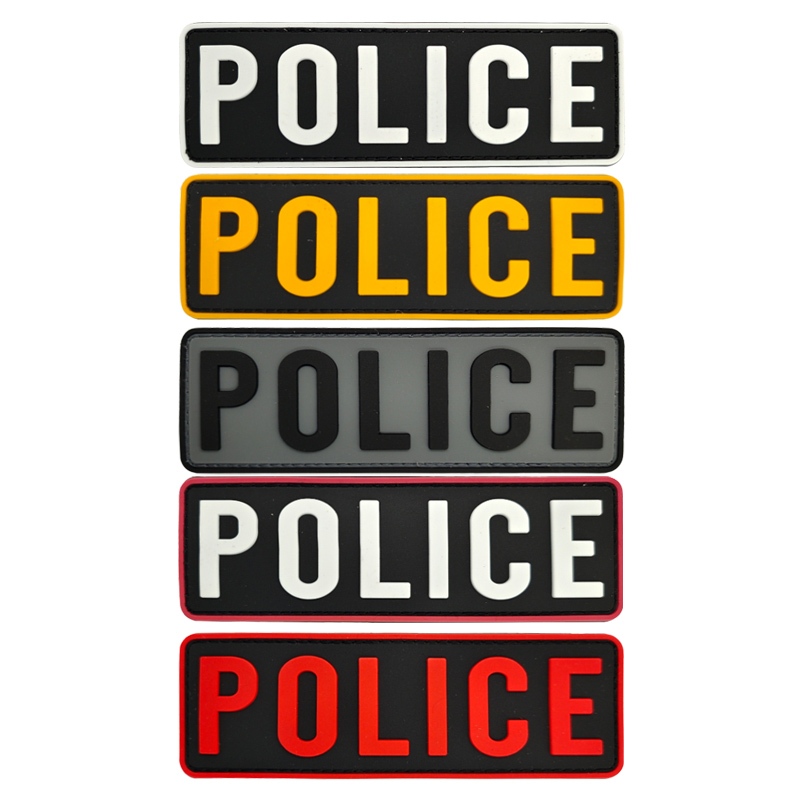 PVC ป้ายยางนุ่มพร้อมป้ายยุทธวิธี Morale POLICE Back Strip 14 * 4.5CM Fastener