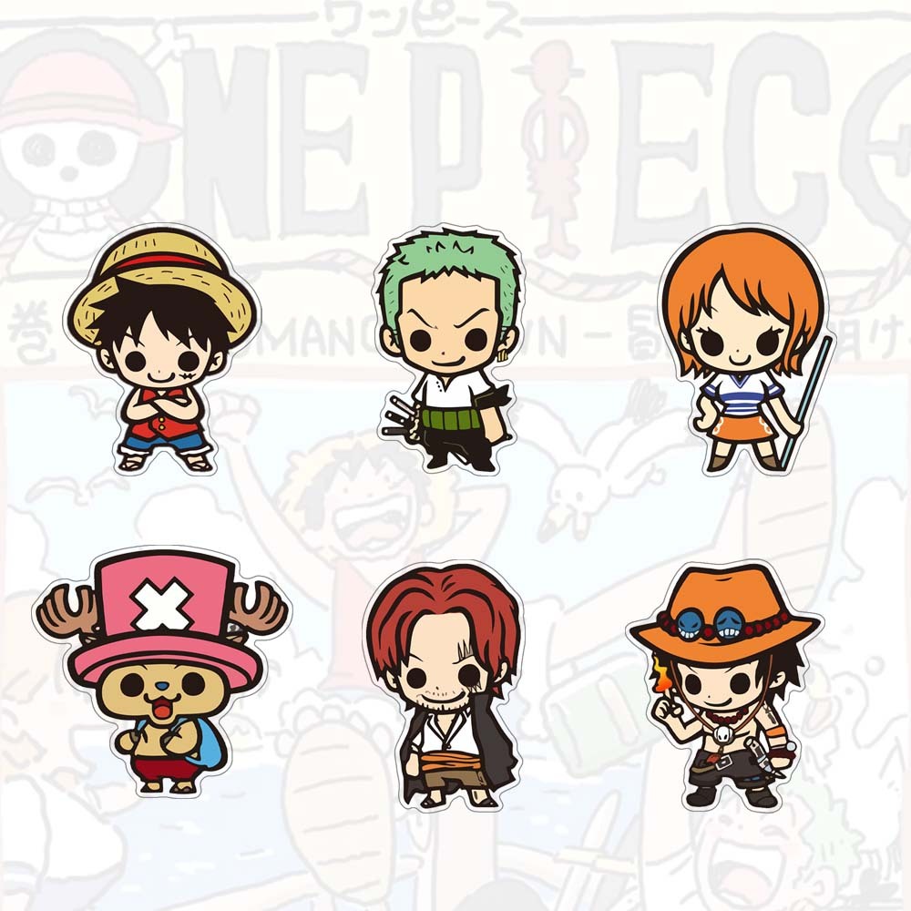เข็มกลัด อะคริลิค ลายการ์ตูนวันพีชน่ารัก สําหรับติดเสื้อผ้า และกระเป๋า