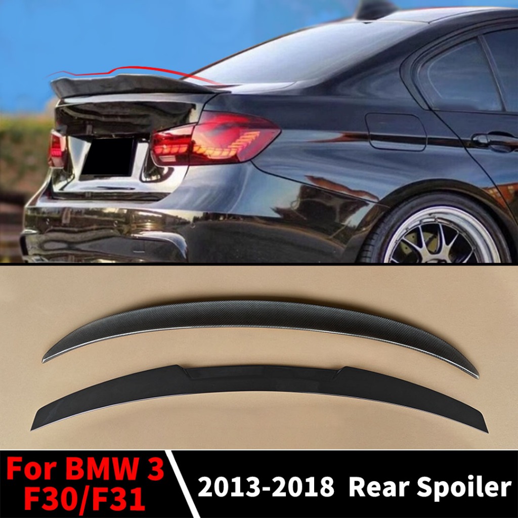 Racing Sport ด้านหลังสปอยเลอร์จูนอุปกรณ์เสริม Deflector M4 MP PSM สไตล์สําหรับ F30 F31 2013-2018 BMW 3 Series Airfoil Body Kit