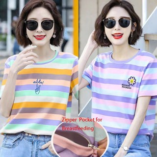 ฤดูร้อนใหม่พยาบาลสวมใส่แขนสั้นแฟชั่นร้อนแม่ออกเต้านมให้อาหาร…