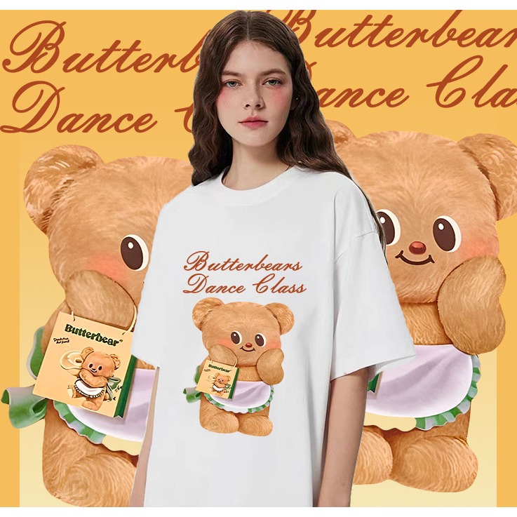 เสื้อ Butterbear Butter bear T-shirt ผ้าCotton 100% ใส่ได้ ทั้ง ชาย ใส่สบาย ไม่หด ไม่ย้ แบบ Unisex S-5XL b#07