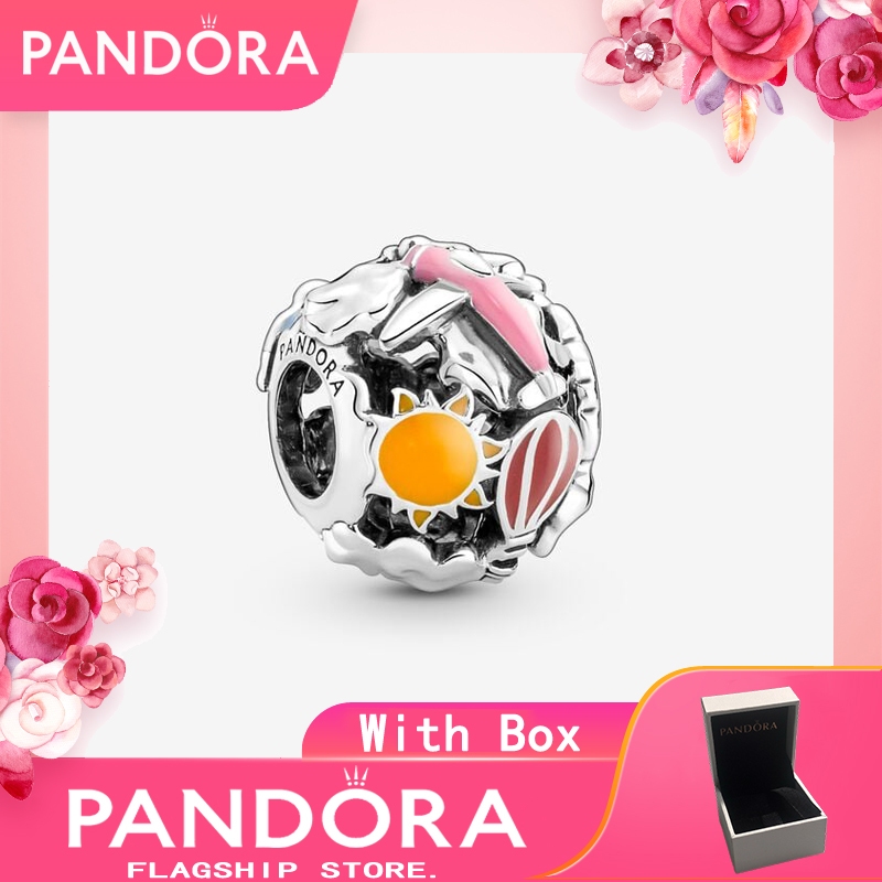 พวงมาลัย Pandora Fly Away Rainbow Sky & Travel ทำจากเงินบริสุทธิ์
