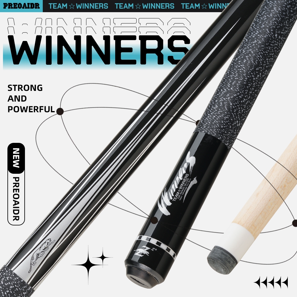 Billiard Cue PREOAIDR 3142 WC ไม้คิวบิลเลียดพูล 11.5 มม. 13 มม. ปลายยูนิล็อค เพลาเมเปิ้ล ไอริช ผ้าลินิน ห่อไม้คิวบิลเลียร์