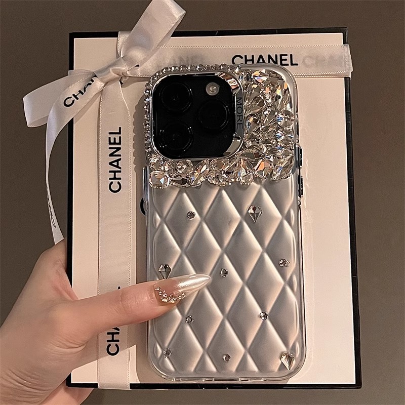 Silver สี Glitter เคสโทรศัพท์สําหรับ iPhone 16 15 Pro Max 11 12 13 14 Pro Max Plus ปลอก Bling Diamond กล้องป้องกันปกหลัง